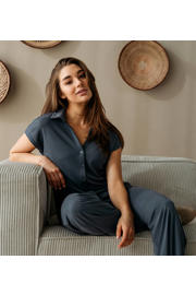 thumbnail: &Co Woman regular waist casual broek blauw