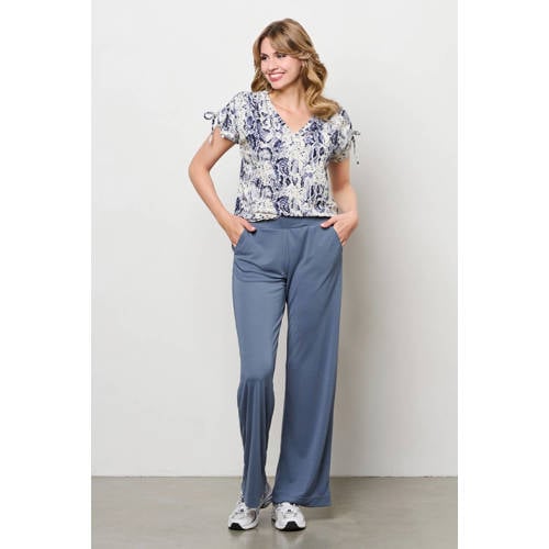 &Co Woman regular waist casual broek blauw afbeelding