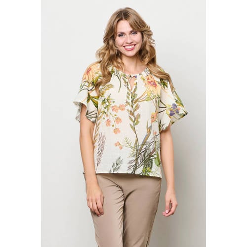 &Co Woman gebloemde blousetop wit afbeelding