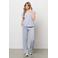 &Co Woman T-shirt grijsblauw met textuur