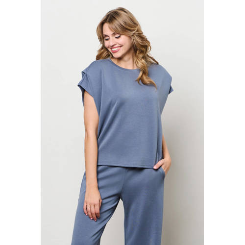 &Co Woman regular waist casual broek grijsblauw afbeelding