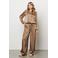&Co Woman high waist casual broek bruin