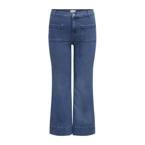 ONLY CARMAKOMA high waist flared jeans medium blue denim afbeelding