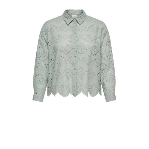 ONLY CARMAKOMA blouse lichtgroen afbeelding