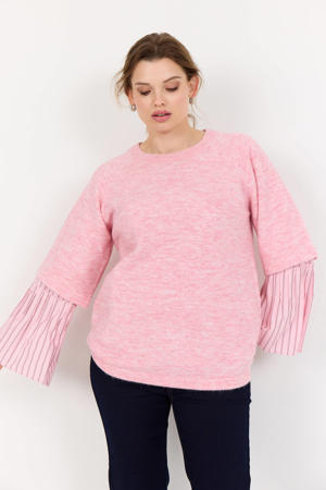 gebreide trui roze