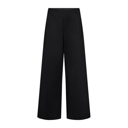 Wasabiconcept wide leg regular waist broek zwart afbeelding