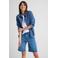 Anytime denim blouse met lange mouwen blauw