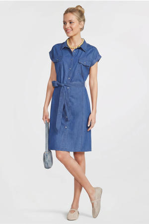 denim overhemdjurk medium blue