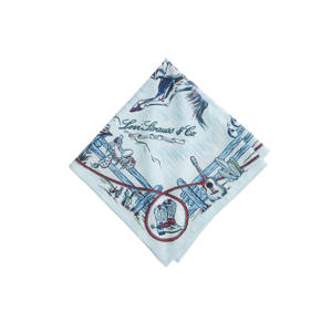badana met print lichtblauw