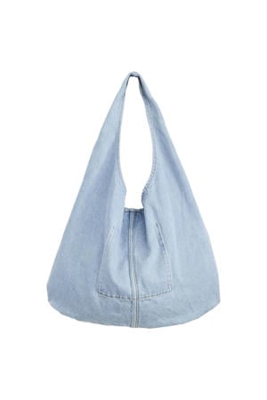 denim schoudertas Emerson lichtblauw