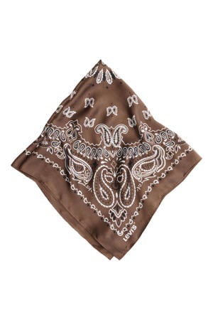 satijnen bandana bruin