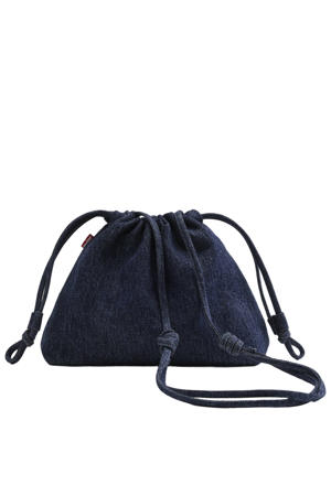 denim crossbody tas Isabelle donkerblauw