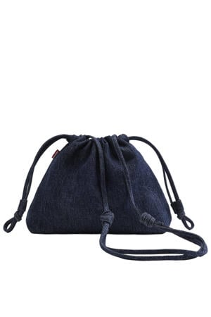 denim crossbody tas Isabelle donkerblauw