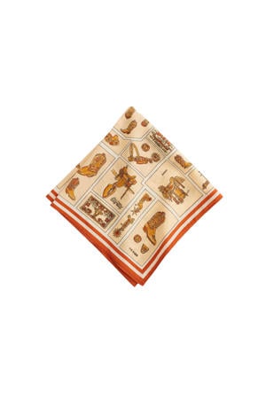 bandana met print beige