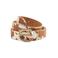 Levi's leren riem Phoebe met koeienprint ecru/bruin