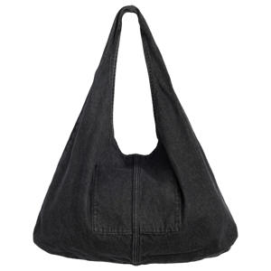 denim schoudertas Emerson antraciet