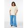 Zizzi gestreepte T-shirt ecru