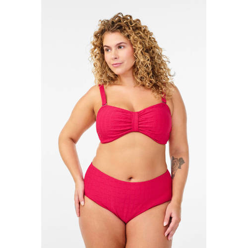 Zizzi high waist bikinibroekje Salina rood afbeelding