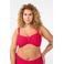 Zizzi voorgevormde strapless bandeau bikinitop Salina rood