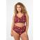 Zizzi high waist bikinibroekje SKATRIN rood/zwart