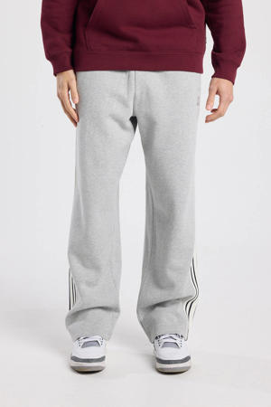loose gestreepte joggingbroek grijs
