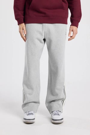 loose gestreepte joggingbroek grijs