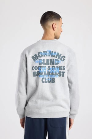 sweater met backprint grijs