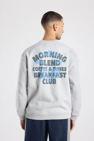 sweater met backprint grijs