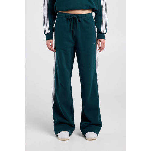 America Today regular waist gestreepte joggingbroek petrol afbeelding
