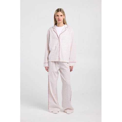 America Today pyjamabroek Mae wit/rood afbeelding