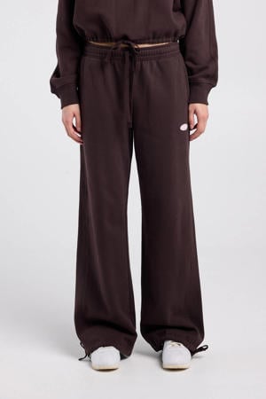 regular waist joggingbroek donkerbruin