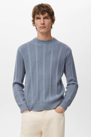 trui gebreid blauw