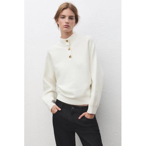 Mango pullover ecru afbeelding