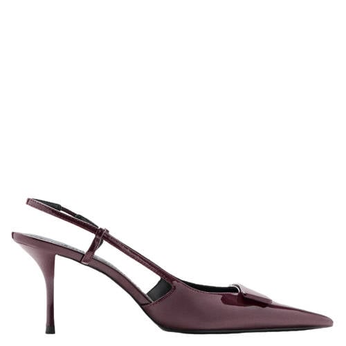 Mango lak slingback pumps bordeaux afbeelding