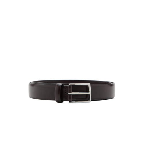 Mango Man leren riem donkerbruin afbeelding