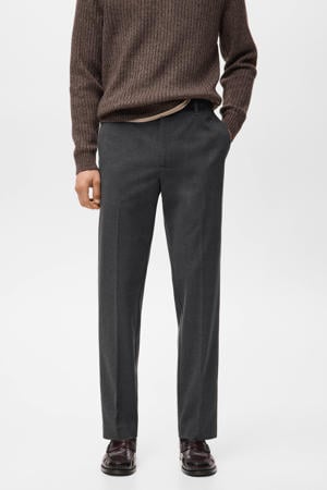 regular geruite chino grijsbruin