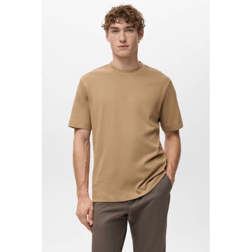 Mango Man Rechtvallend T-shirt bruin afbeelding