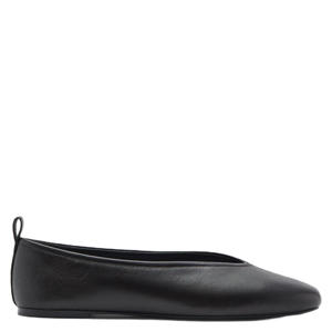 leren ballerina's donkerbruin