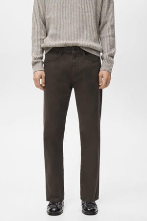 regular fit jeans donkerbruin
