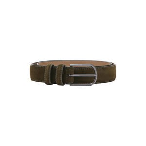 suede riem kaki