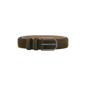 suede riem kaki