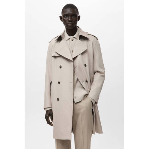 Mango Man trenchcoat beige afbeelding