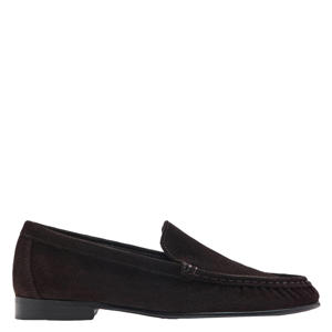 suède loafers donkerbruin