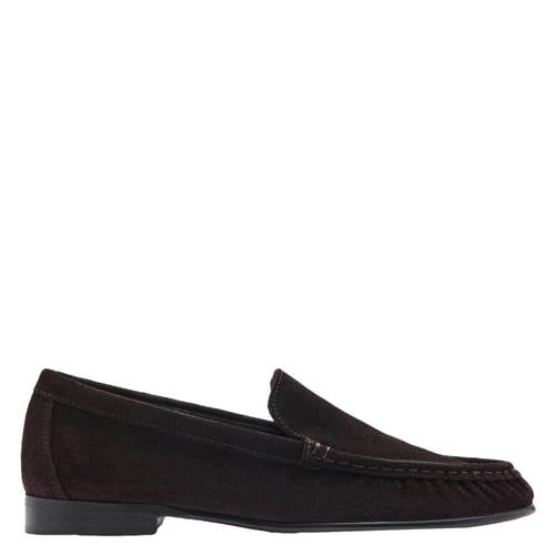 Mango suède loafers donkerbruin afbeelding