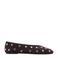 Mango suède ballerina's met studs donkerbruin