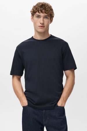 regular T-shirt donkerblauw