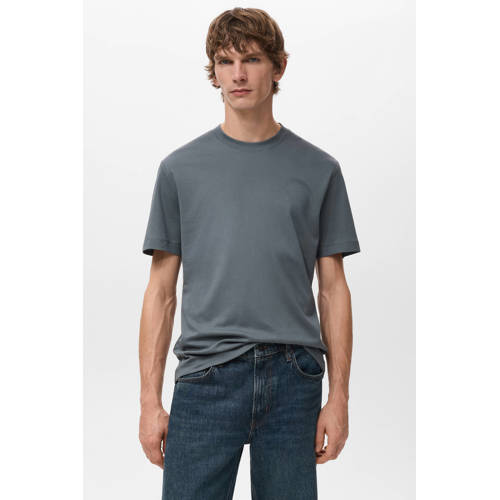 Mango Man Rechtvallend T-shirt blauw afbeelding