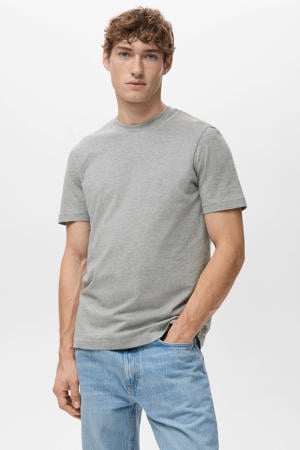 slim T-shirt grijs