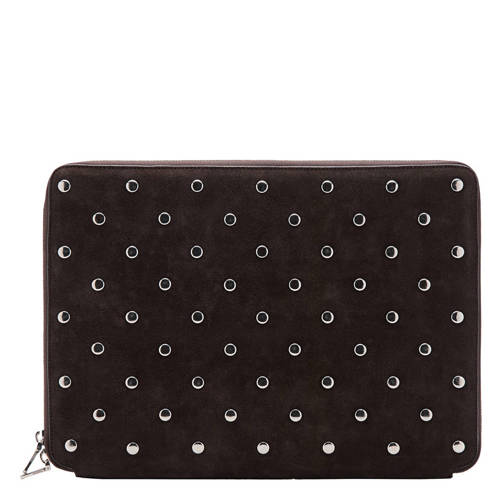 Mango 15 leren laptop sleeve bruin afbeelding