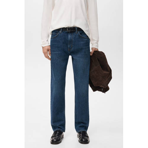 Mango Man straight leg jeans changeant blauw afbeelding